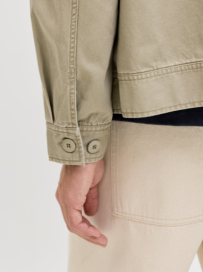 Jack &amp; Jones Jacke Herren Fly-Away Kragen Langarm Reißverschluss Baumwolle