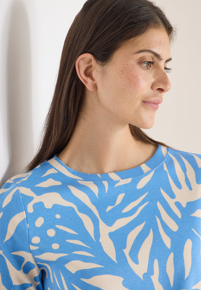 CECIL Damen Baumwollshirt Langarm Casual Gemütlich