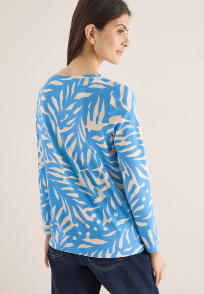 CECIL Damen Baumwollshirt Langarm Casual Gemütlich