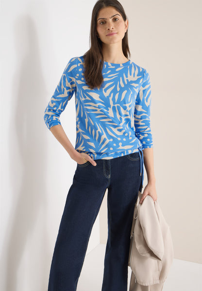CECIL Damen Baumwollshirt Langarm Casual Gemütlich