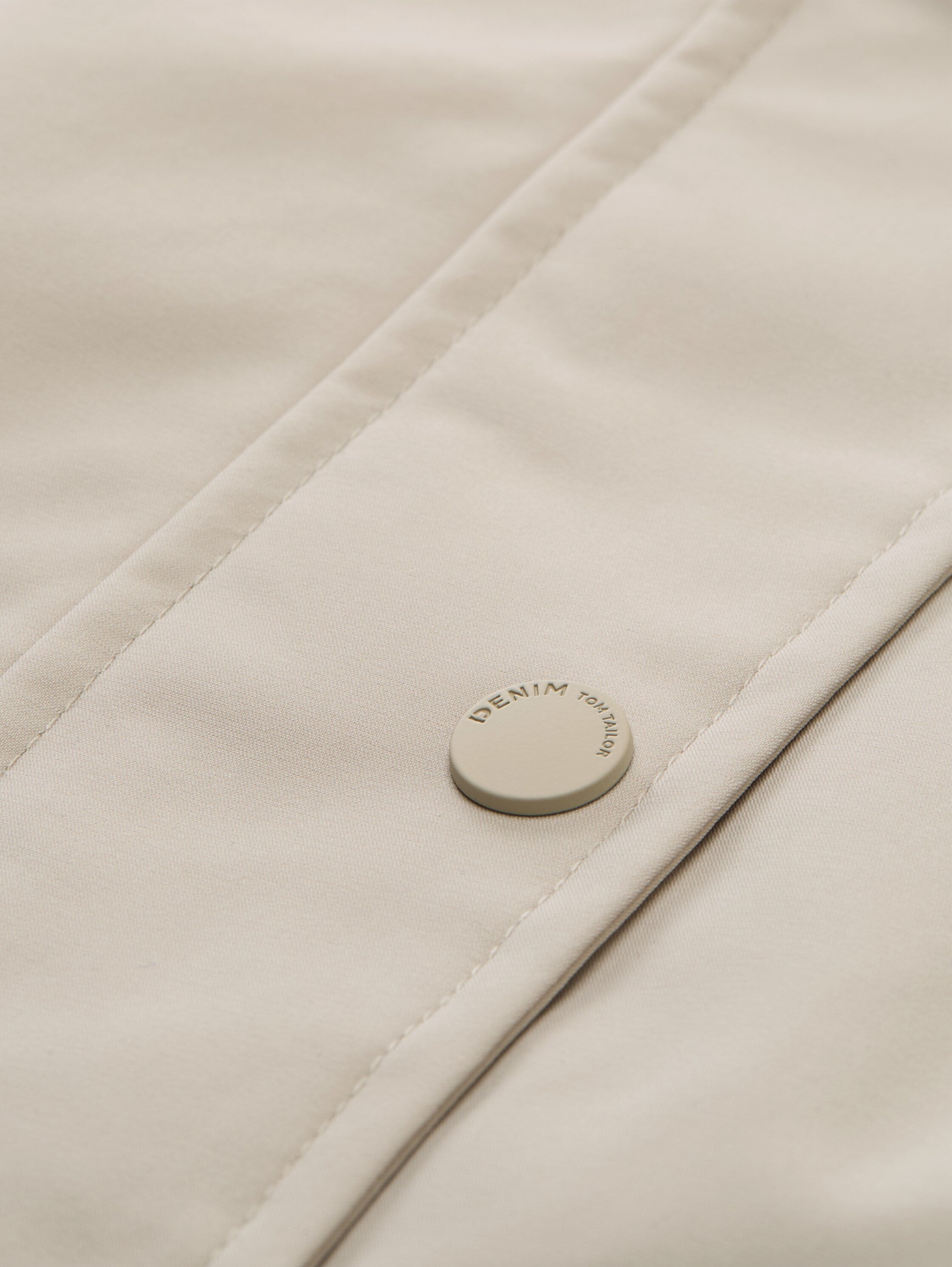 Tom Tailor Denim Damen Jacke mit Reißverschluss und Kapuze Polyester