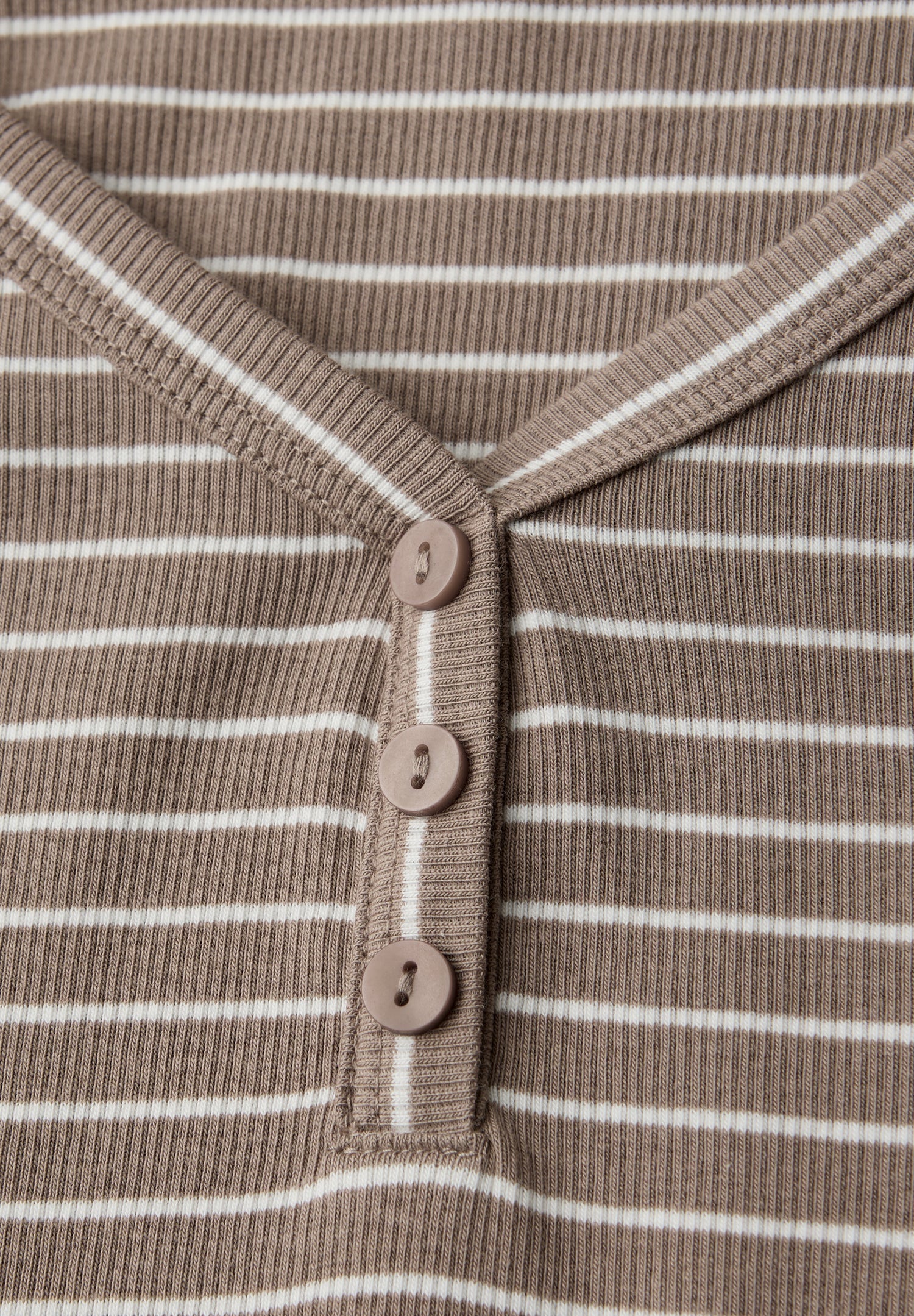 Street One Damen Shirt Gestreift V-Ausschnitt Knopfdetail Baumwolle Elasthan