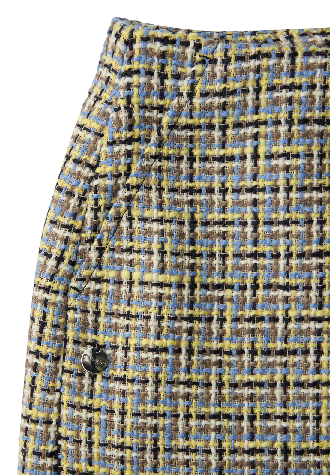 Street One Damen Bouclé Rock Maja Mid Waist mit Zipper Shadowed Navy