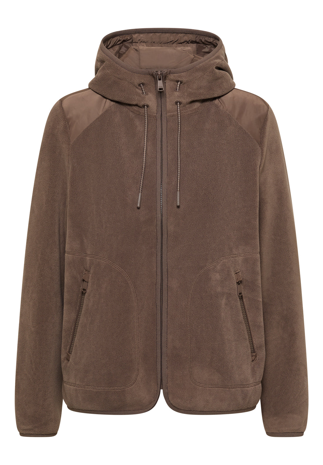 CECIL Damen Fleecejacke mit Kapuze und Tunnelzug Casual