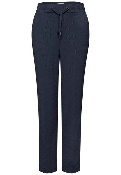Street One Damen Stoffhose Bonny Loose Fit Slim Legs Mid Waist Bequem