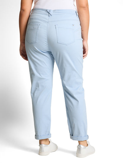 TOM TAILOR Slim Fit Hose Damen Kordelzug Five-Pocket Kentucky Blue
