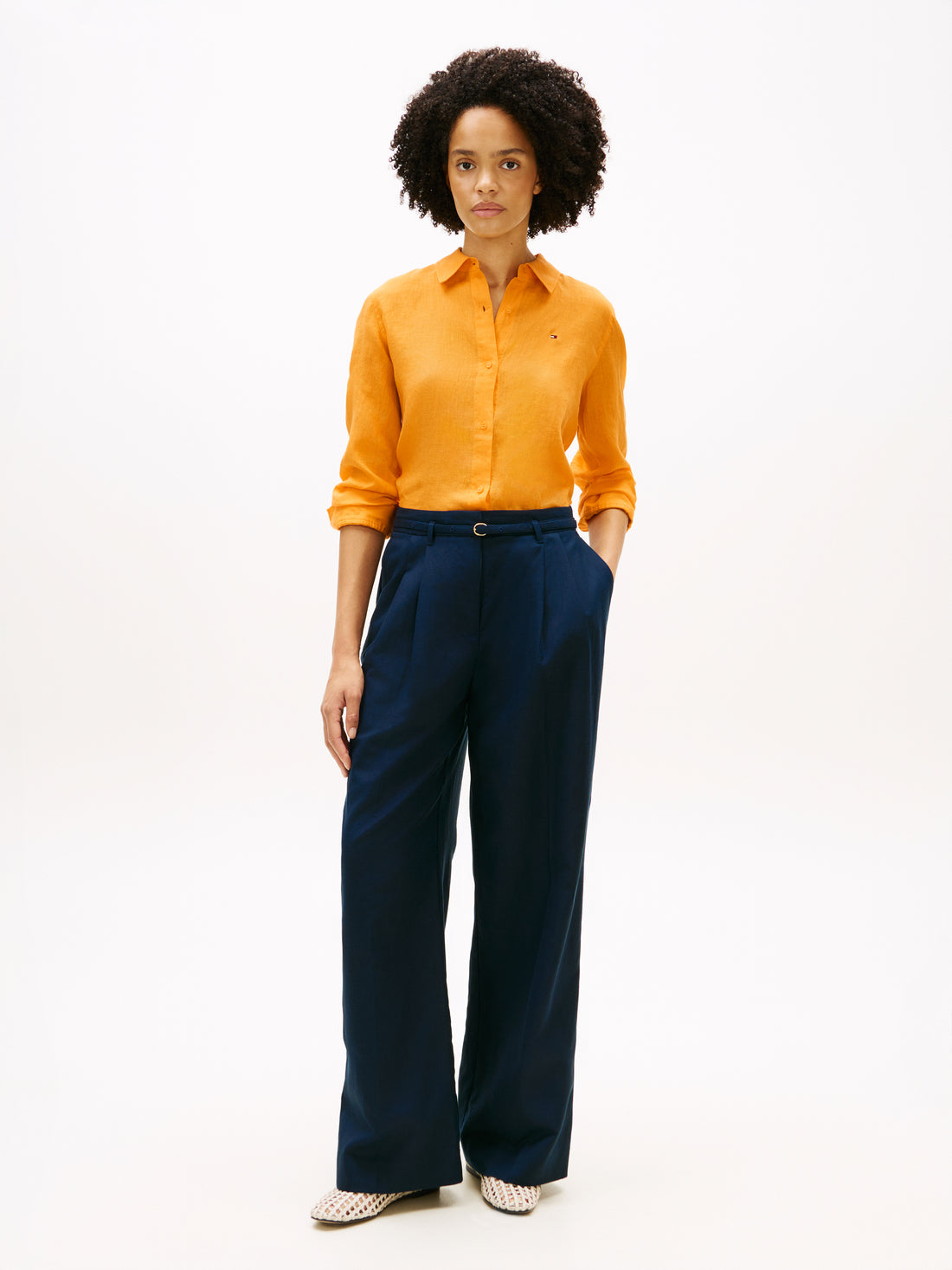 TOMMY HILFIGER Sportswear Division Damen Leinenkleid für stilbewusste Frauen