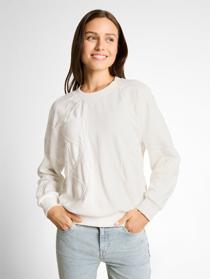 Loose Fit Sweatshirt mit Blumenmuster