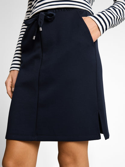 High Waist Scuba Rock mit Gummibund