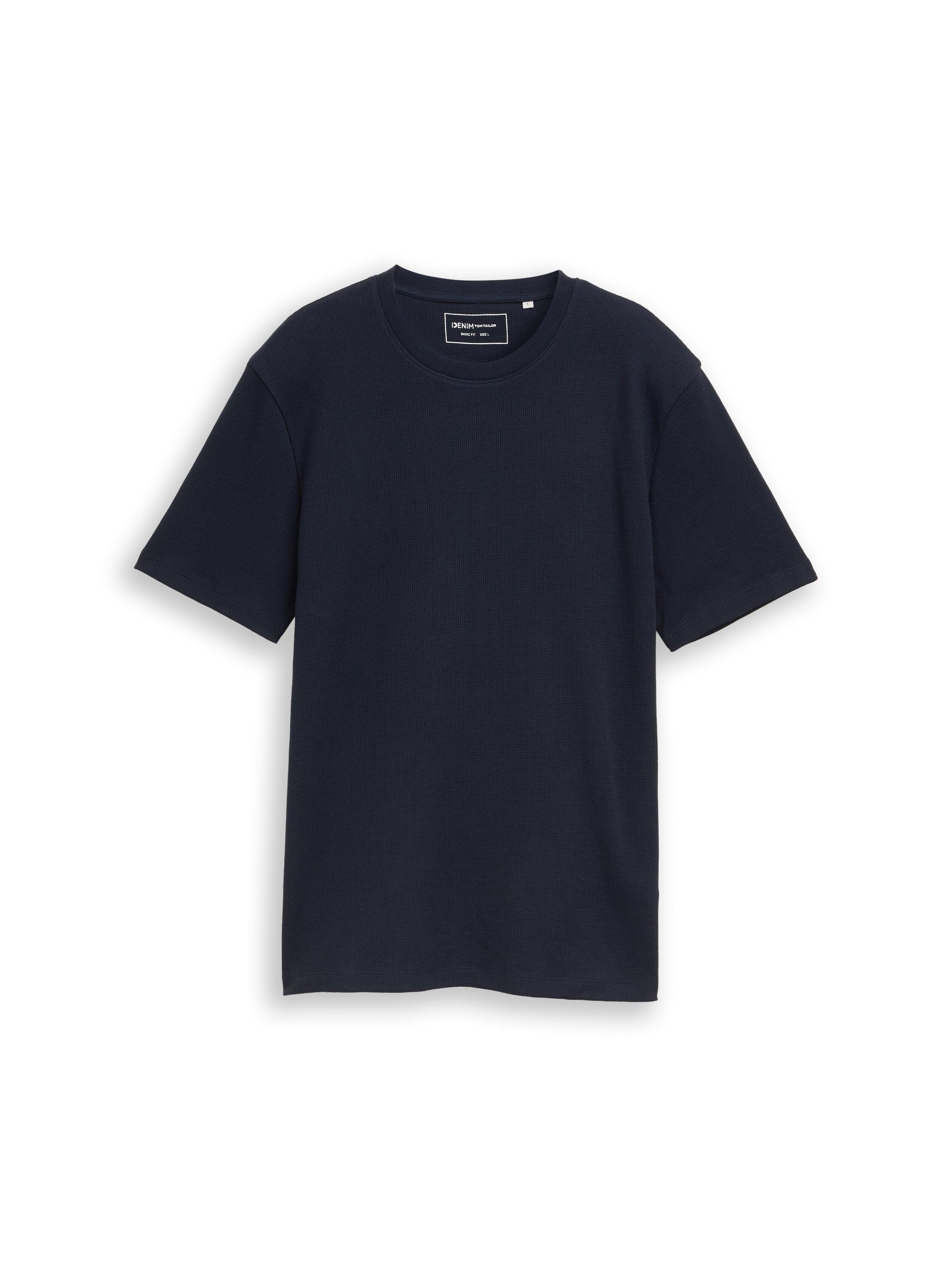 T-Shirt mit Waffelstruktur