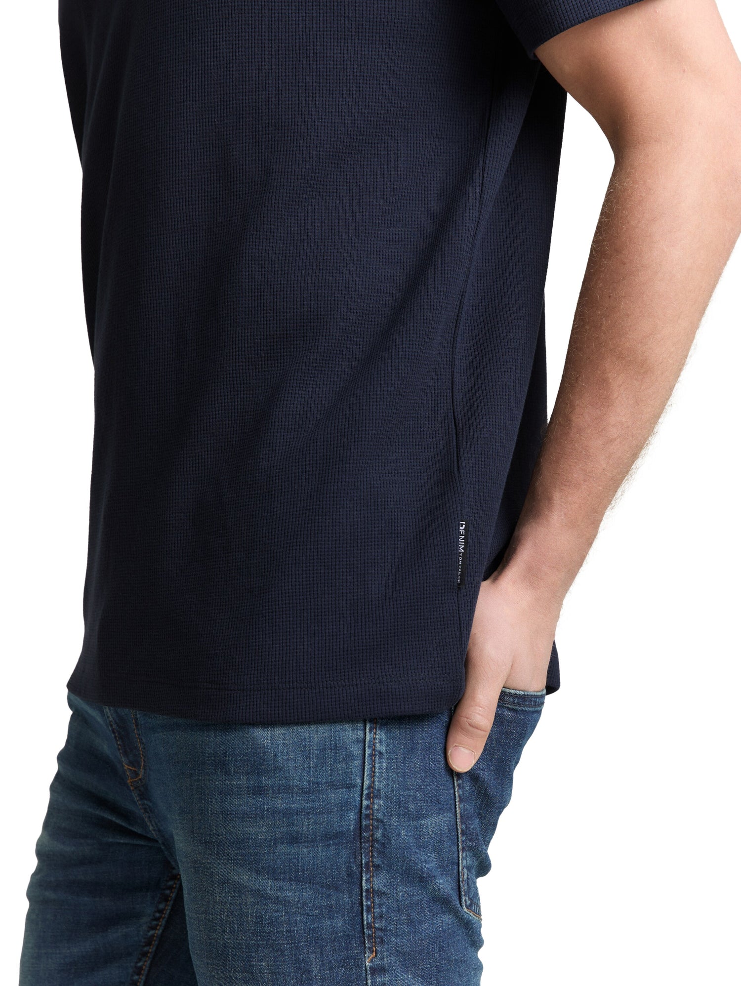 T-Shirt mit Waffelstruktur