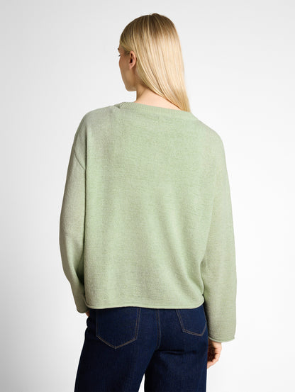 Relaxed Fit Strickpullover mit U-Boot-Ausschnitt