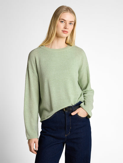 Relaxed Fit Strickpullover mit U-Boot-Ausschnitt