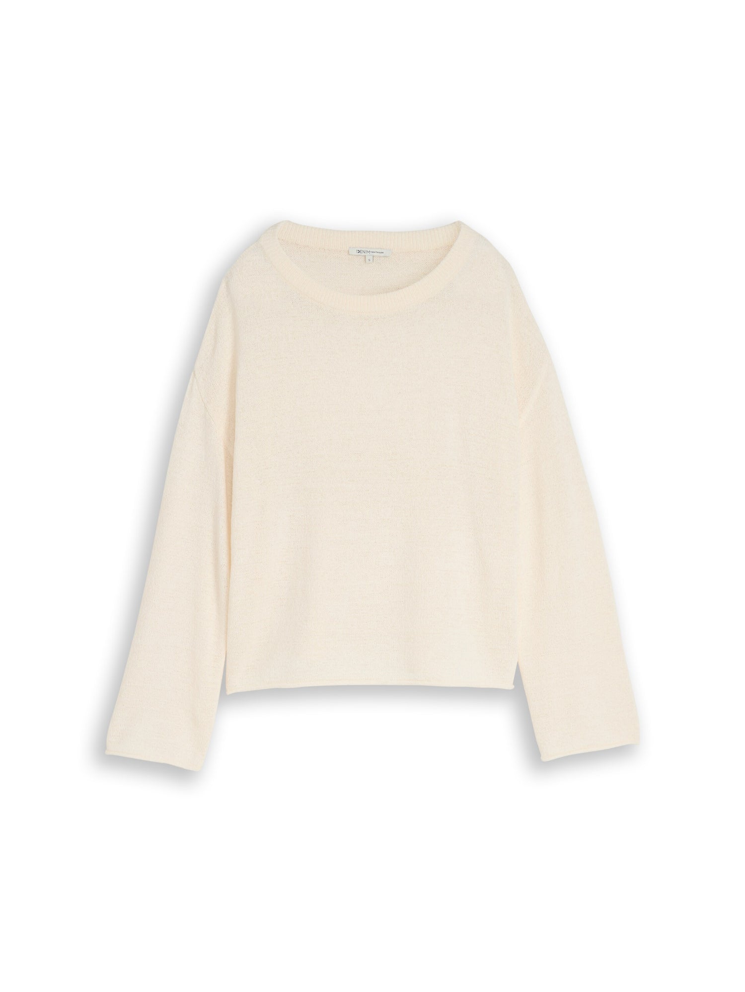 Relaxed Fit Strickpullover mit U-Boot-Ausschnitt