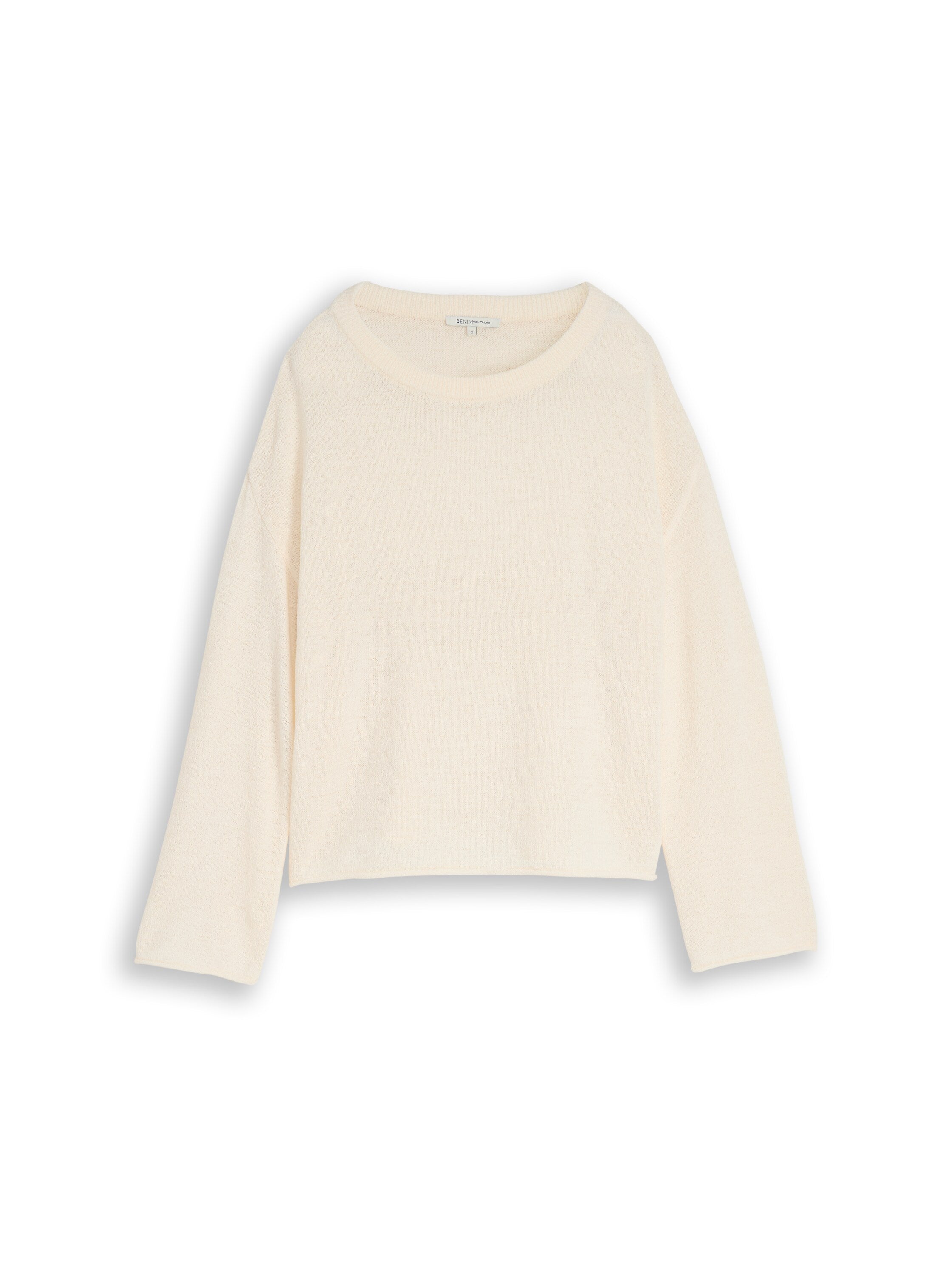 Relaxed Fit Strickpullover mit U-Boot-Ausschnitt