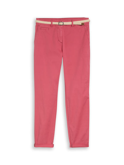 Slim Chino Hose mit Gürtel