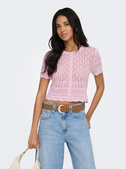 ONLELKE LIFE SS PEARL CARDIGAN CC KNT