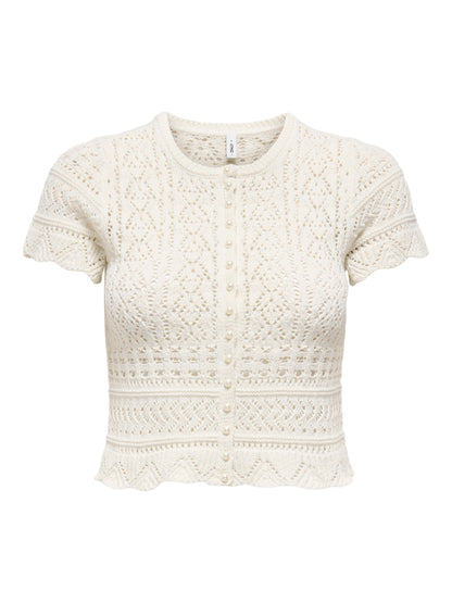 ONLELKE LIFE SS PEARL CARDIGAN CC KNT