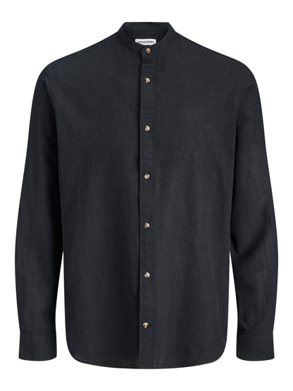 JJESUMMER LINEN BLEND BAND SHIRT L/S SN