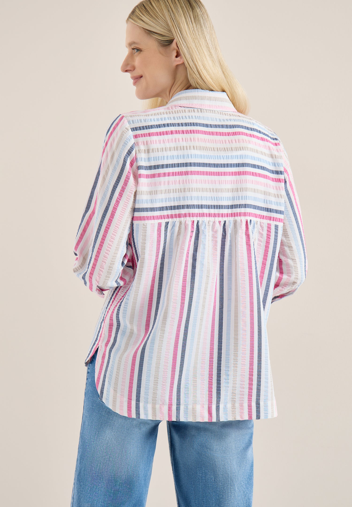 Seersucker Hemdbluse