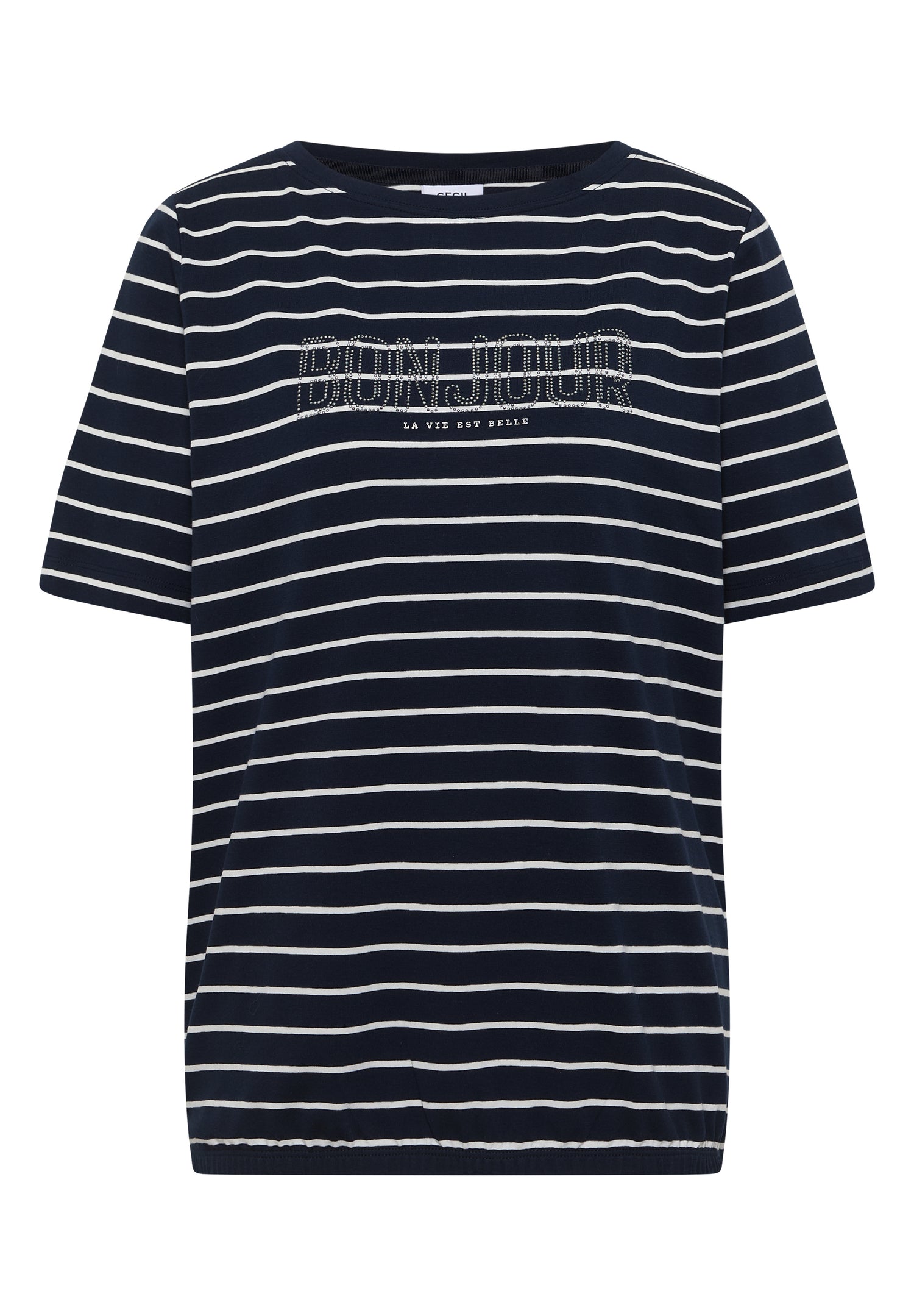 Steifen-Shirt mit Wording