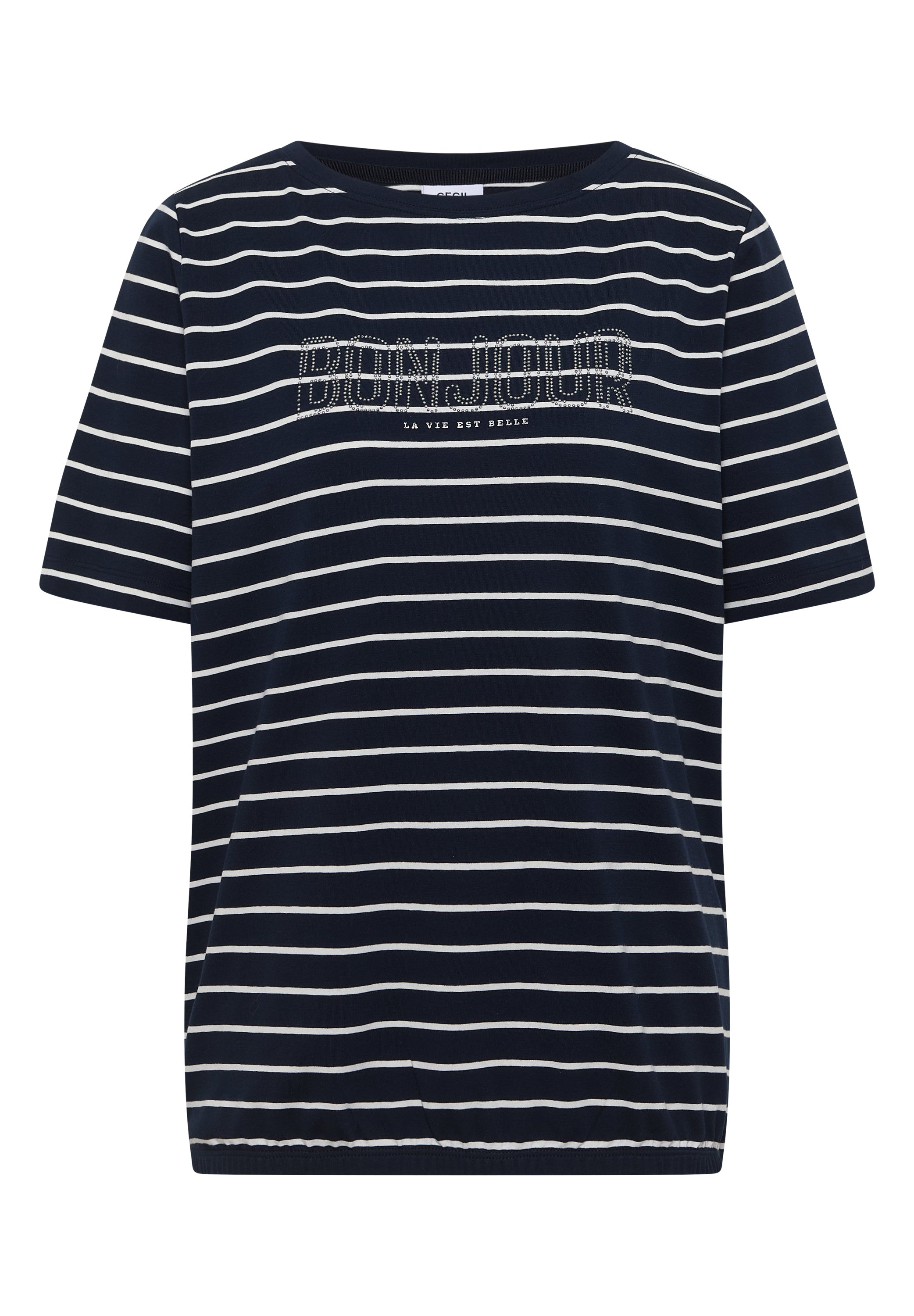 Steifen-Shirt mit Wording