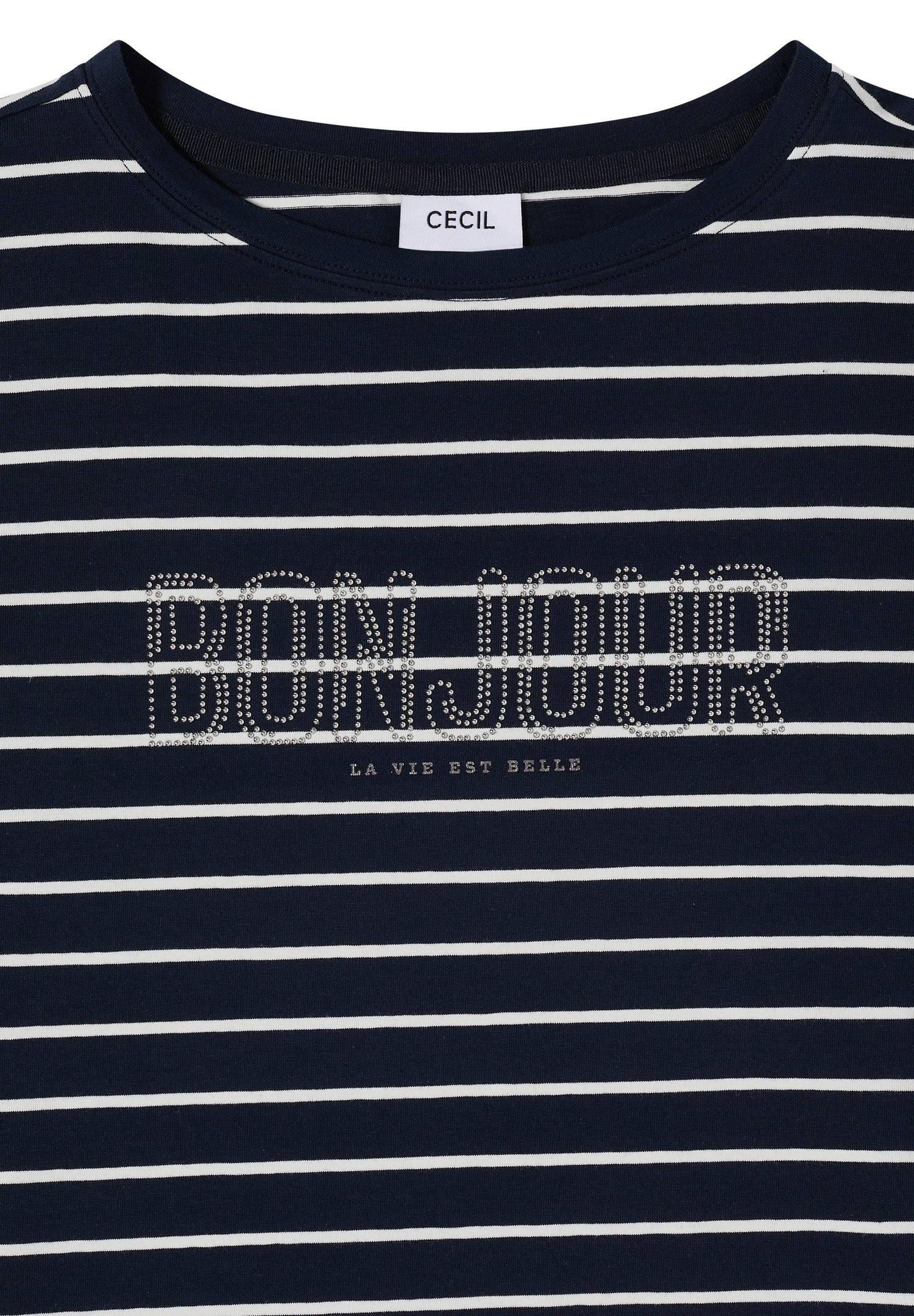 Steifen-Shirt mit Wording