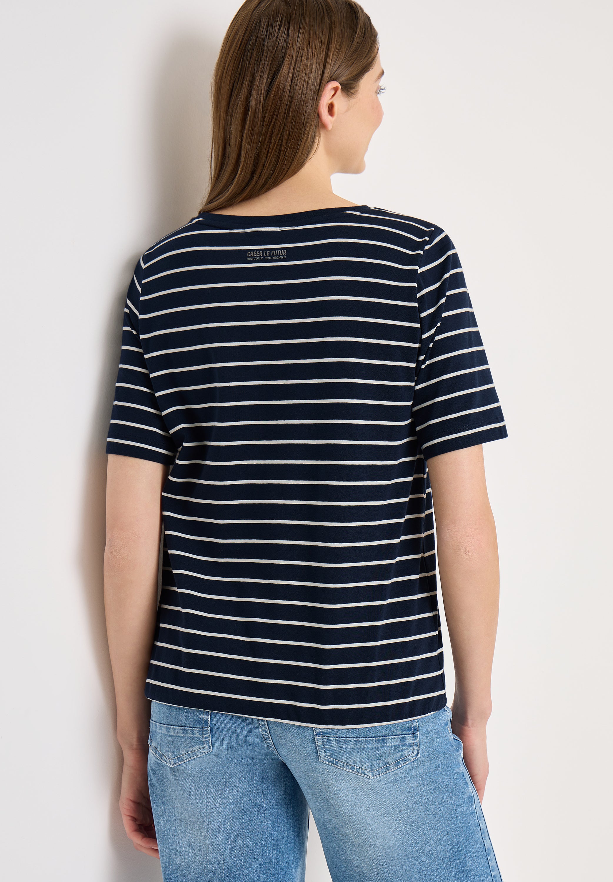 Steifen-Shirt mit Wording