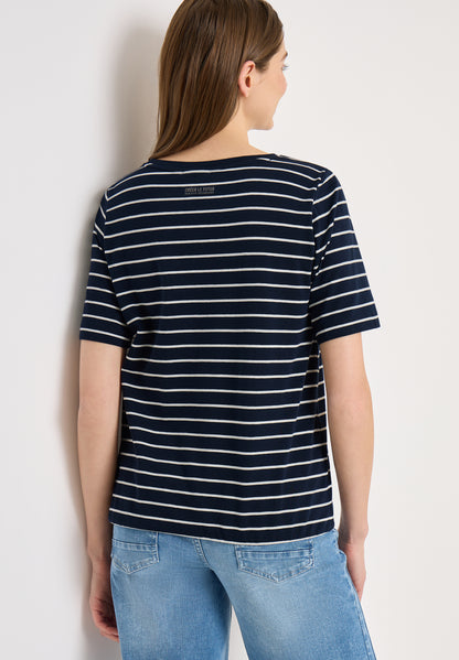 Steifen-Shirt mit Wording