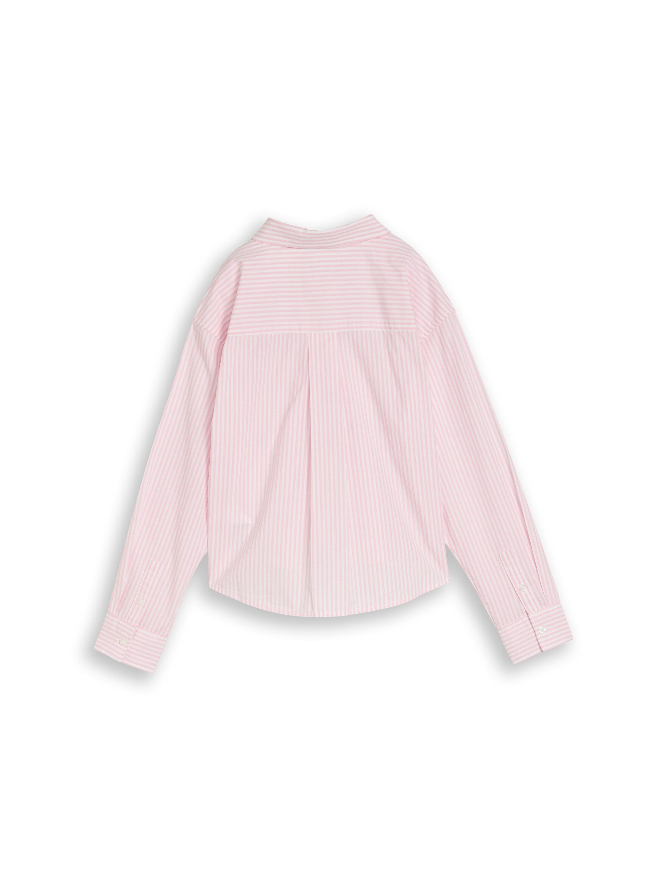 Boxy Fit Hemdbluse mit Streifenmuster