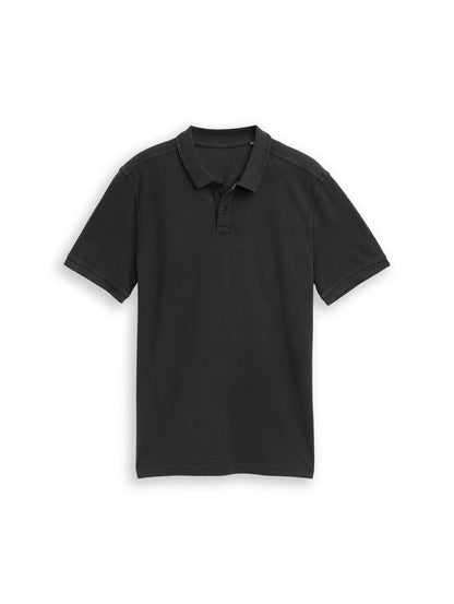 Piqué Poloshirt im Washed Look