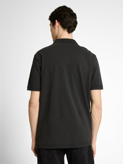 Piqué Poloshirt im Washed Look