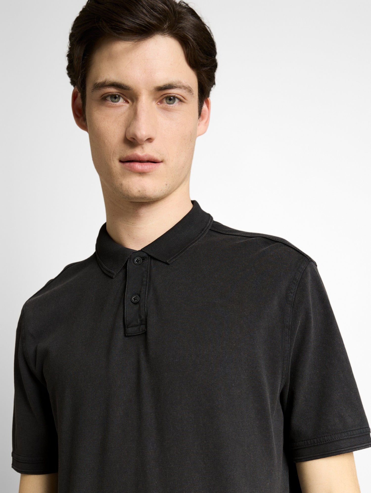 Piqué Poloshirt im Washed Look