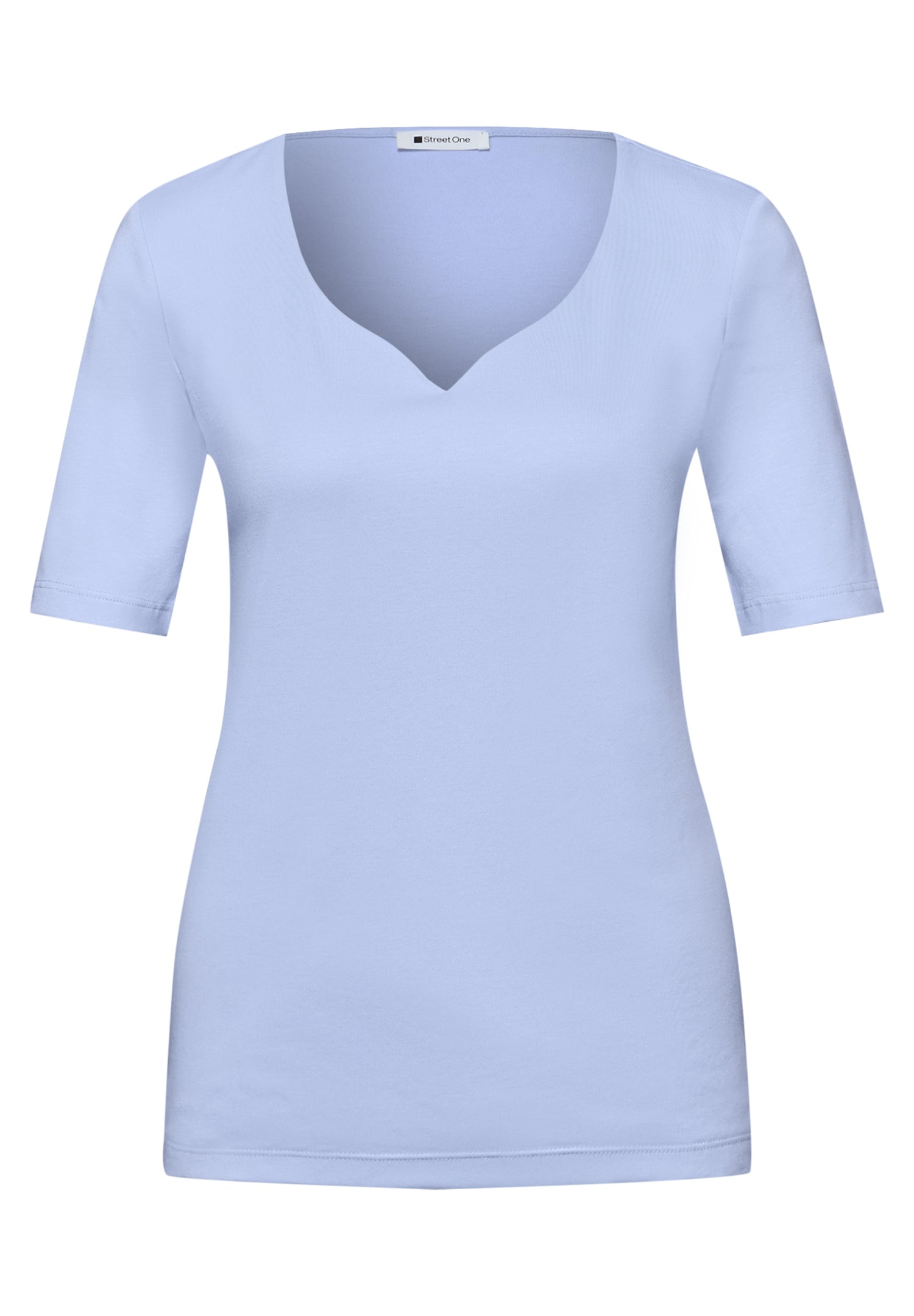 Basic T-Shirt mit Herzausschnitt