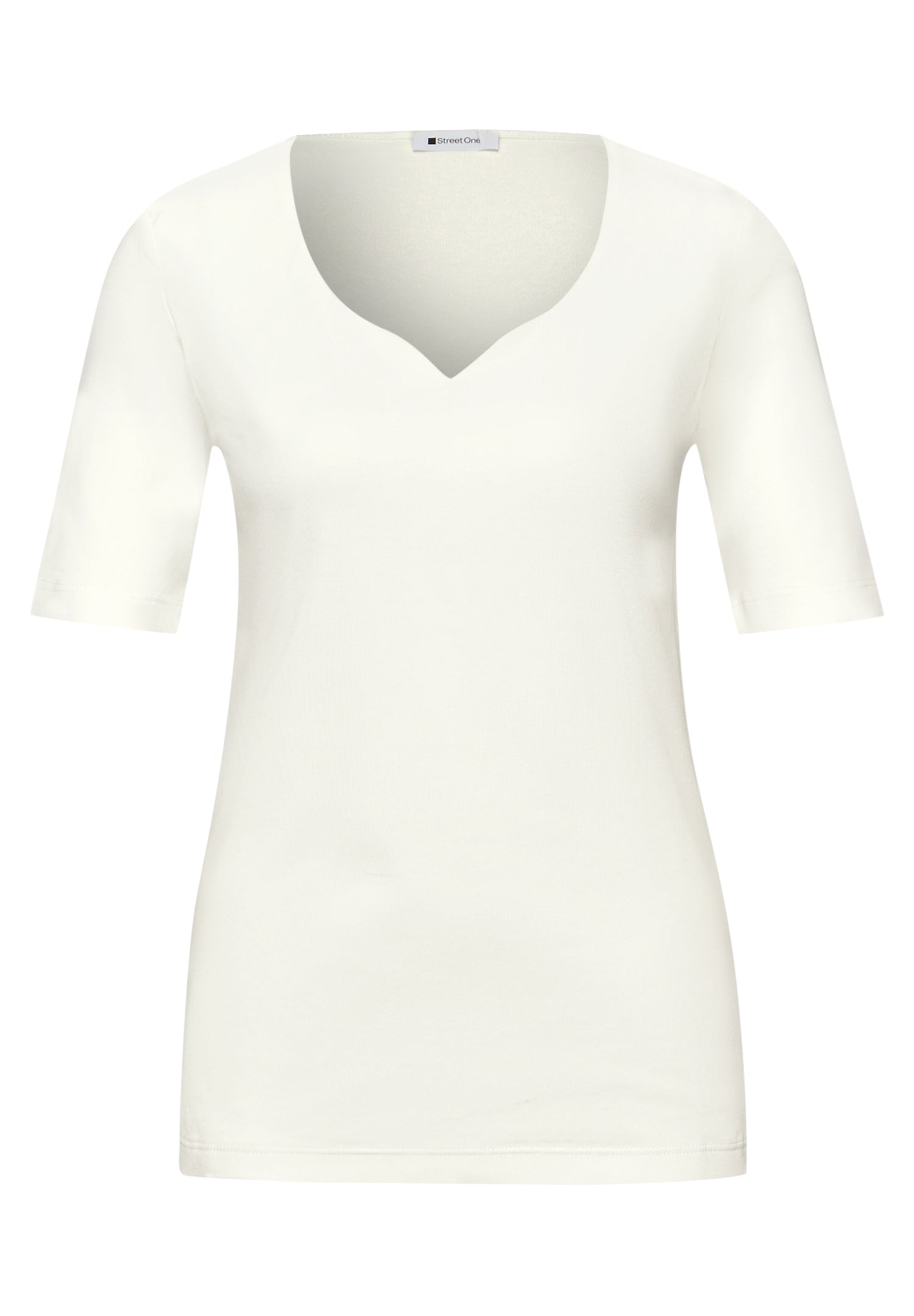 Basic T-Shirt mit Herzausschnitt