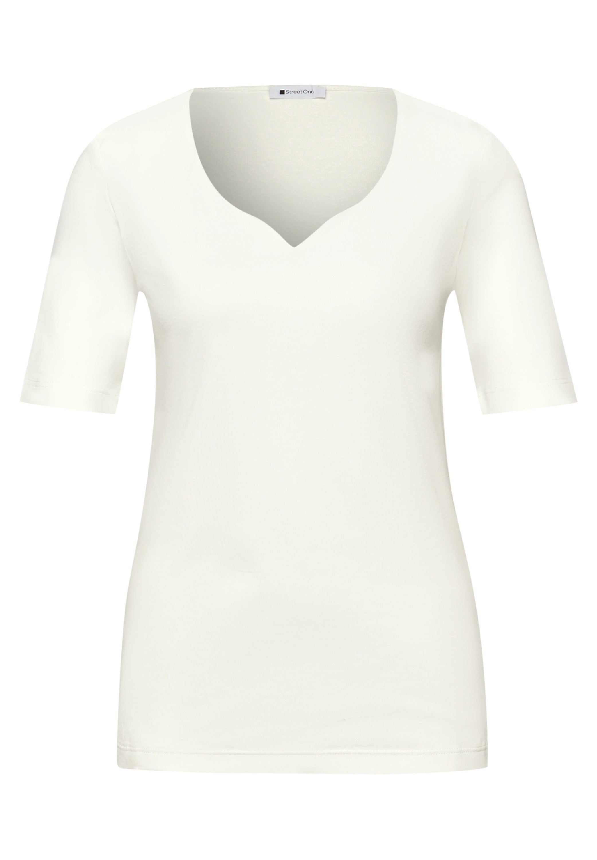 Basic T-Shirt mit Herzausschnitt