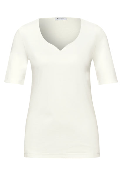 Basic T-Shirt mit Herzausschnitt