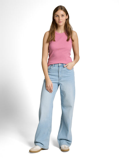 Slim Fit Top mit Rippstruktur