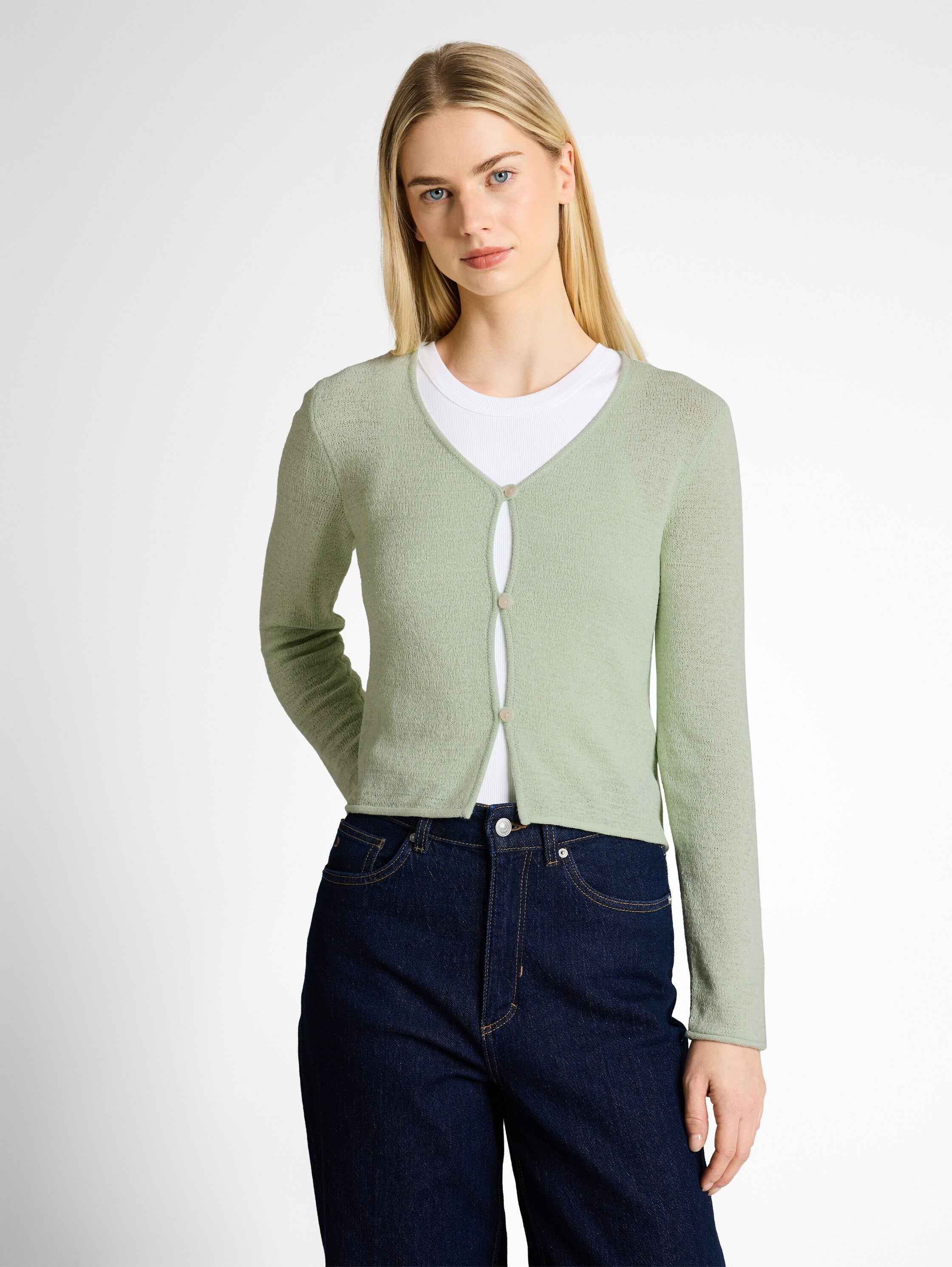 Cardigan mit V-Ausschnitt