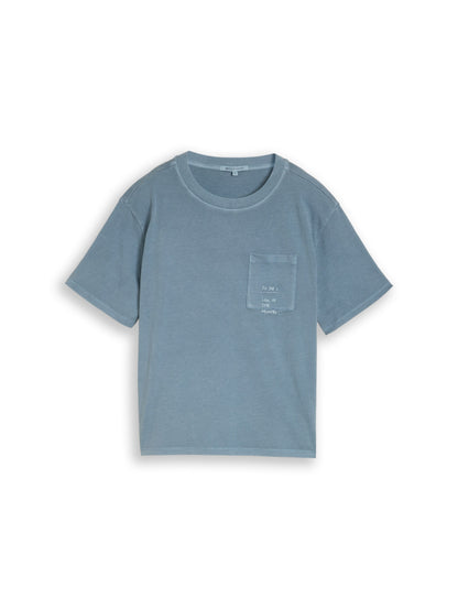 Boxy Fit T-Shirt mit Brusttasche