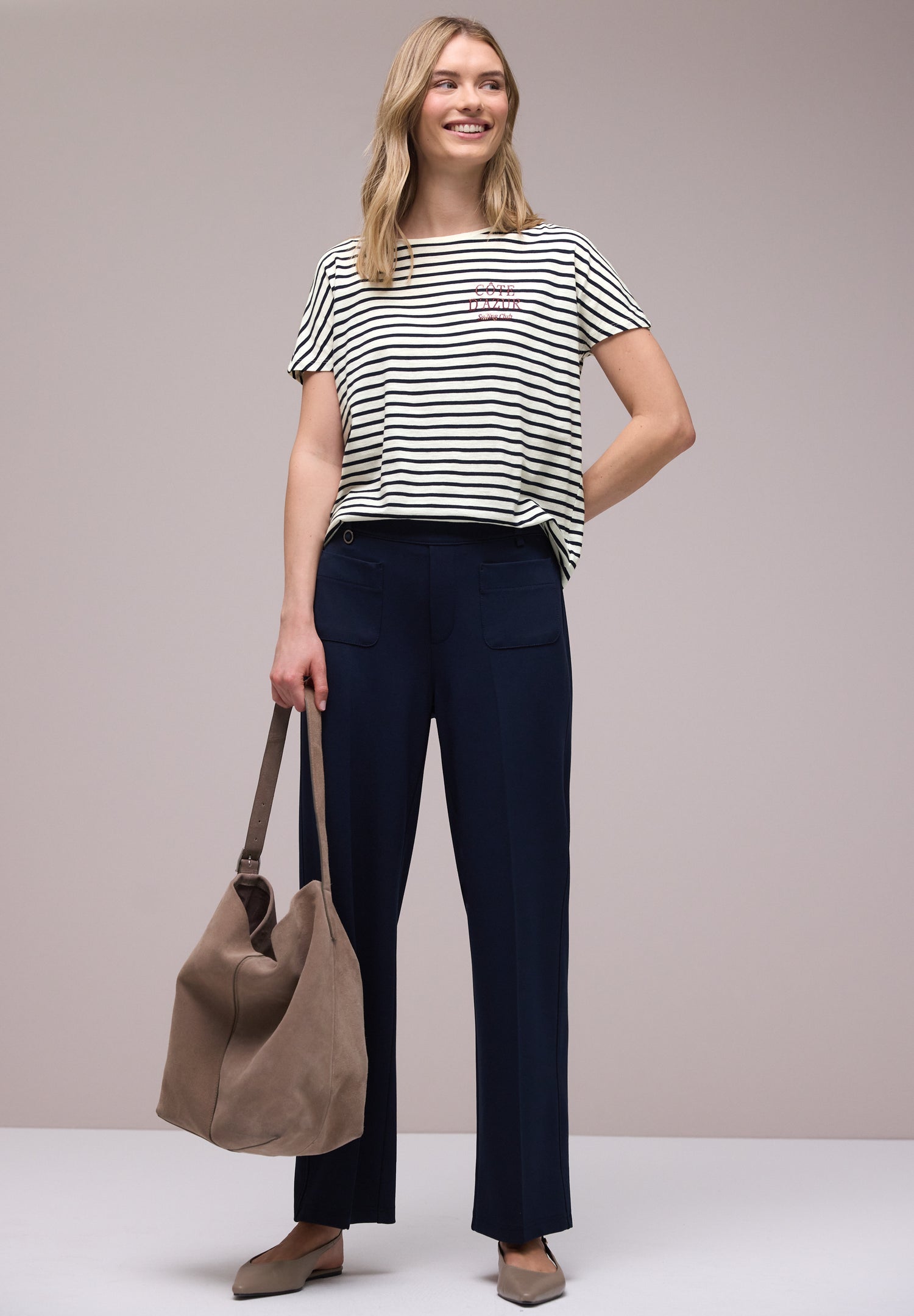 Dropped Shoulder Shirt mit Streifen
