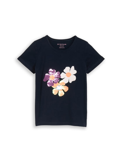 T-Shirt mit Wendepailletten