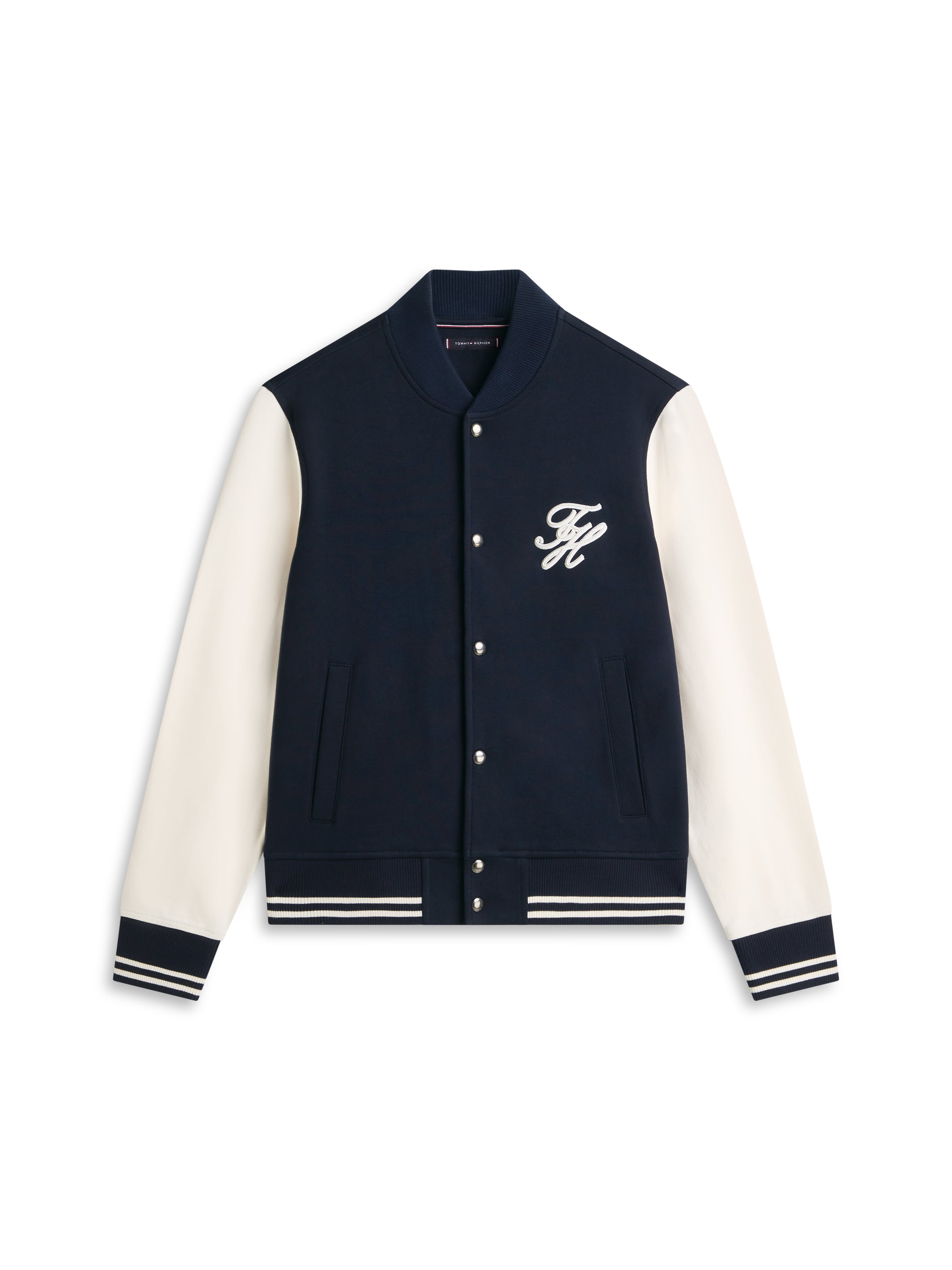 Colour-Blocked Terry Bomber Jacket