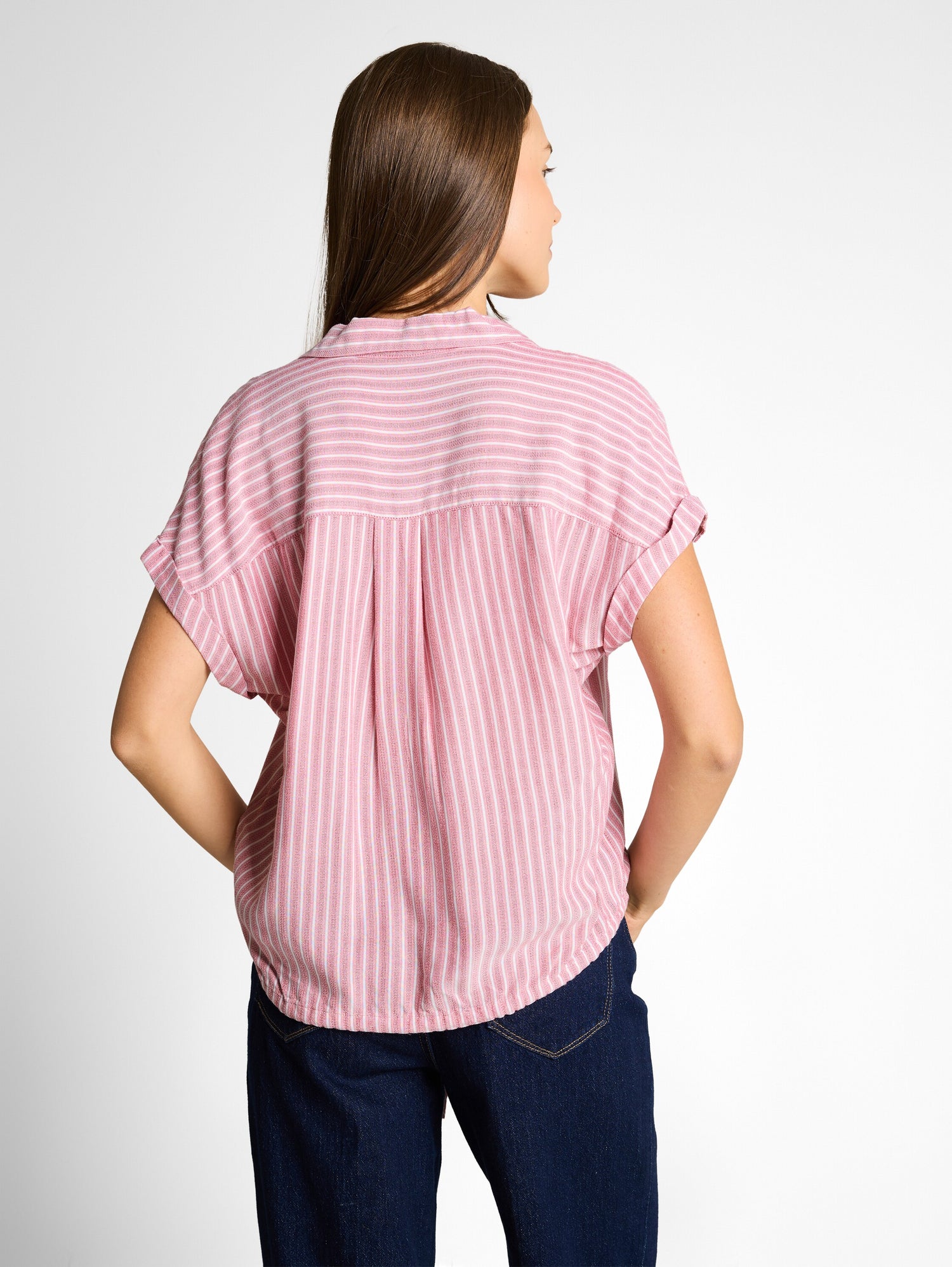 Loose Fit Bluse mit Streifenmuster