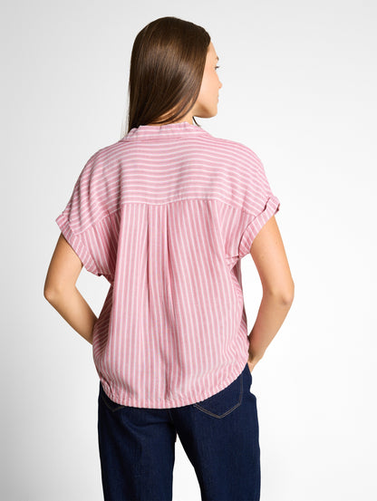 Loose Fit Bluse mit Streifenmuster