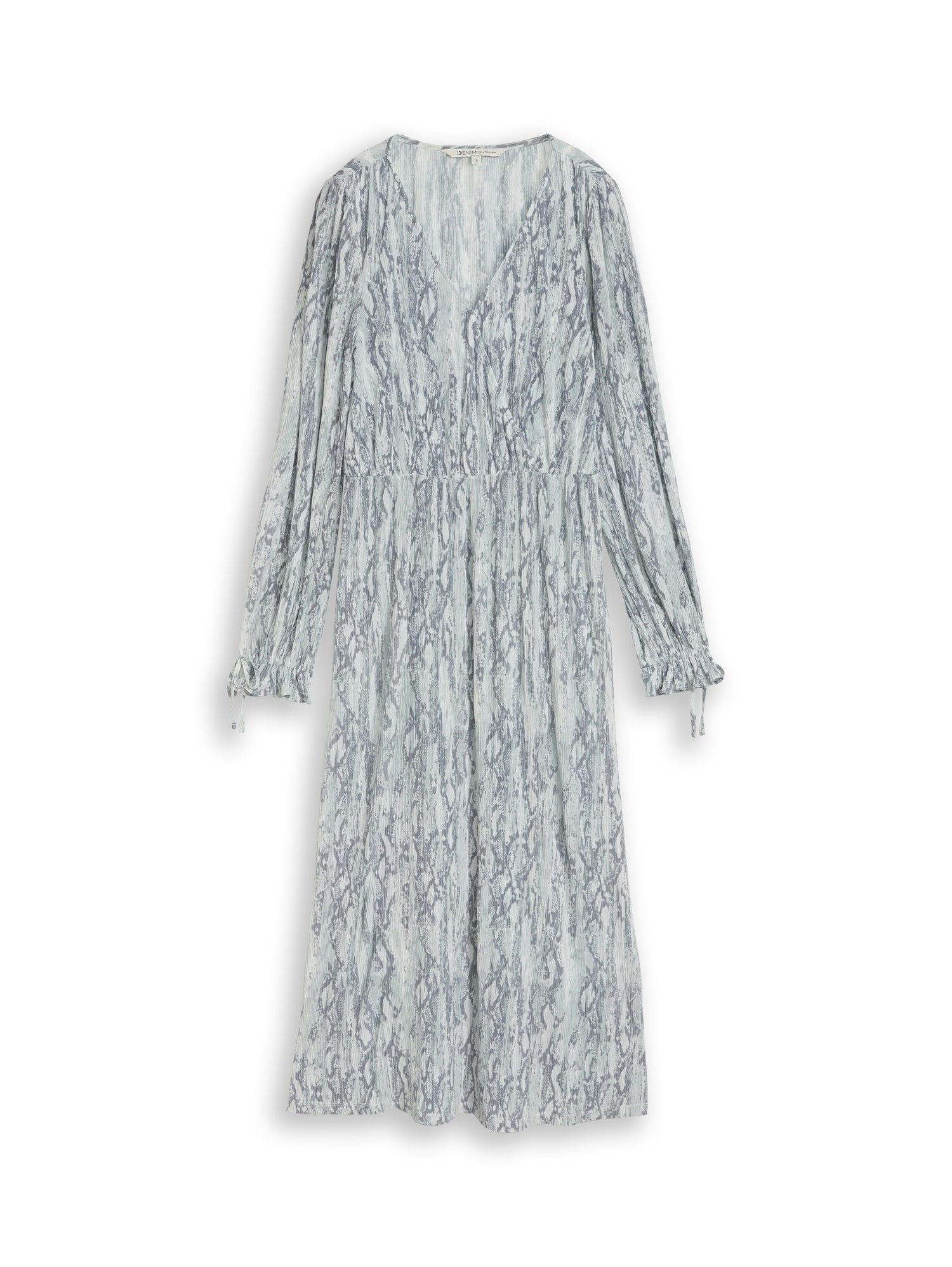 Crinkle Midi-Kleid mit Muster