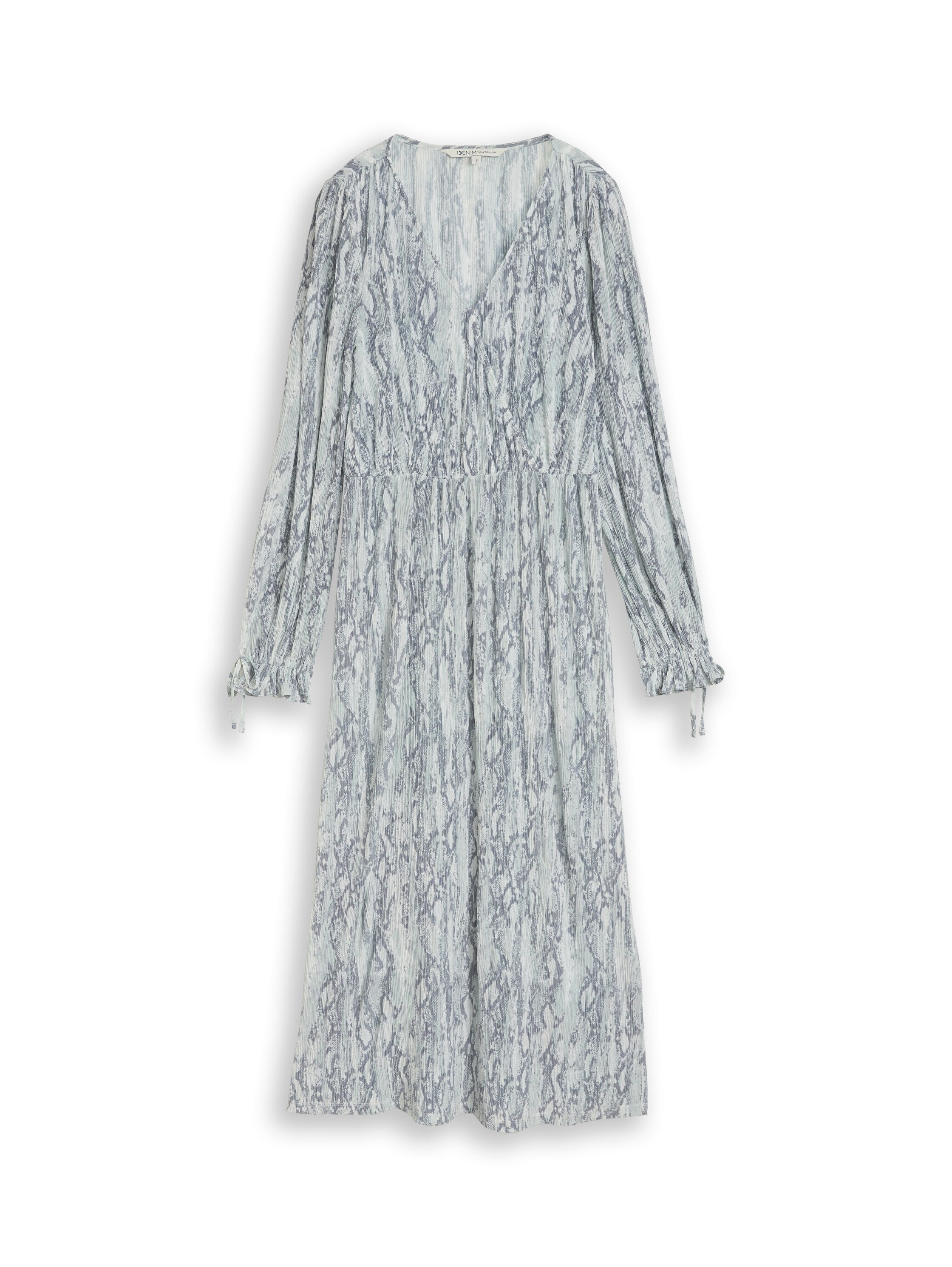 Crinkle Midi-Kleid mit Muster