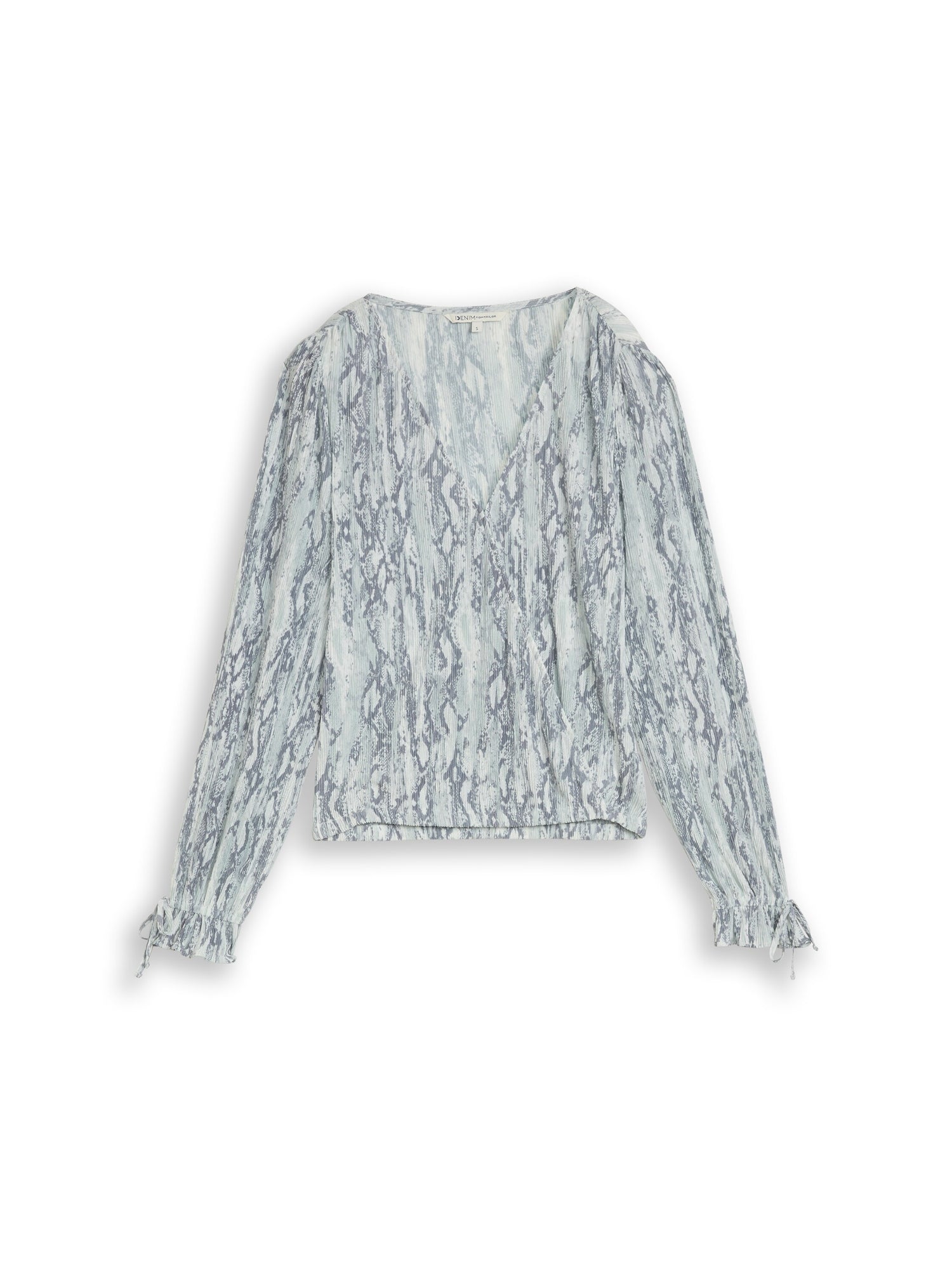Crinkle Wickelbluse mit Schlangenprint