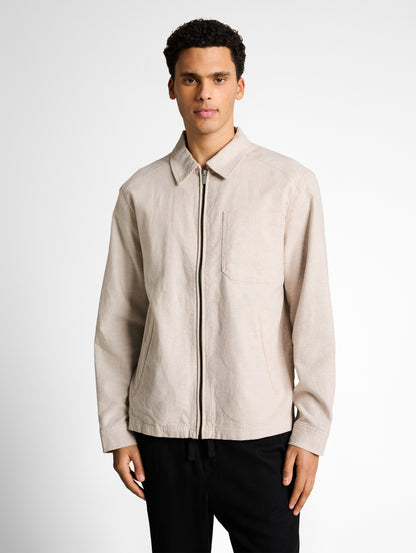 Hemdjacke mit Leinenanteil