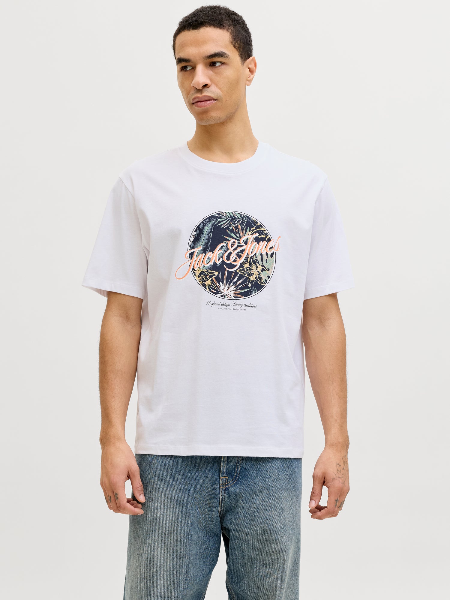 JJHONOLULU SHAPE TEE SS CREW NECK LN